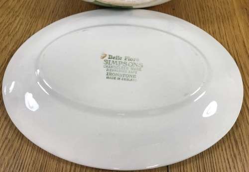 BELLE FIORE GRAVY BOAT UNDERPLATE SIMPSONS POTTERIES CHANTICLEER WARE COBRIDGE ENGLAND IRONSTONE.