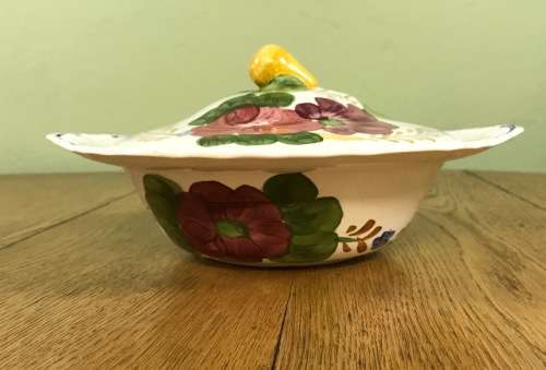 BELLE FIORE TUREEN + LID SIMPSONS POTTERIES CHANTICLEER WARE COBRIDGE ENGLAND IRONSTONE.