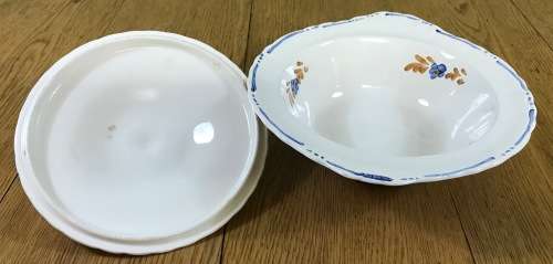 BELLE FIORE TUREEN + LID SIMPSONS POTTERIES CHANTICLEER WARE COBRIDGE ENGLAND IRONSTONE.