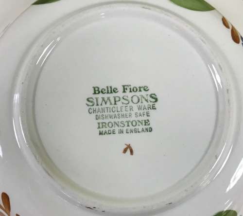BELLE FIORE TUREEN + LID SIMPSONS POTTERIES CHANTICLEER WARE COBRIDGE ENGLAND IRONSTONE.