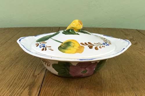 BELLE FIORE TUREEN + LID SIMPSONS POTTERIES CHANTICLEER WARE COBRIDGE ENGLAND IRONSTONE.