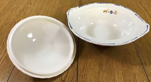 BELLE FIORE TUREEN + LID SIMPSONS POTTERIES CHANTICLEER WARE COBRIDGE ENGLAND IRONSTONE.
