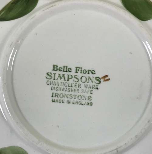 BELLE FIORE TUREEN + LID SIMPSONS POTTERIES CHANTICLEER WARE COBRIDGE ENGLAND IRONSTONE.