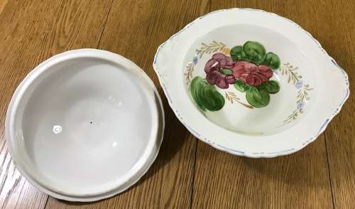 BELLE FIORE TUREEN + LID SIMPSONS POTTERIES SOLIAN WARE COBRIDGE ENGLAND 521 FLOWERS!! FLORAL!!
