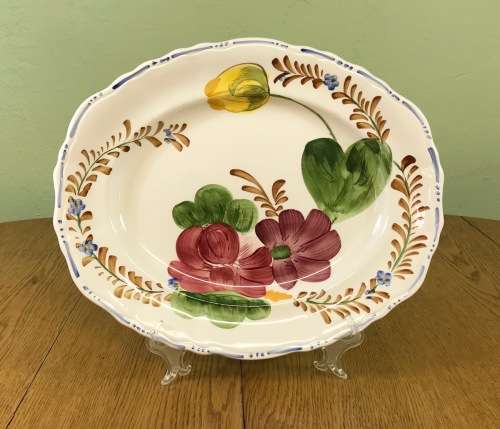 BELLE FIORE SMALL PLATTER SIMPSONS POTTERIES CHANTICLEER WARE COBRIDGE ENGLAND FLOWERS FLORAL COLOUR