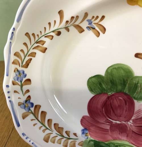 BELLE FIORE SMALL PLATTER SIMPSONS POTTERIES CHANTICLEER WARE COBRIDGE ENGLAND FLOWERS FLORAL COLOUR