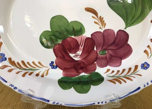 BELLE FIORE LARGE PLATTER SIMPSONS POTTERIES CHANTICLEER WARE COBRIDGE ENGLAND FLOWERS FLORAL COLOUR