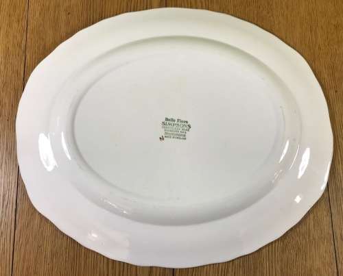 BELLE FIORE LARGE PLATTER SIMPSONS POTTERIES CHANTICLEER WARE COBRIDGE ENGLAND FLOWERS FLORAL COLOUR