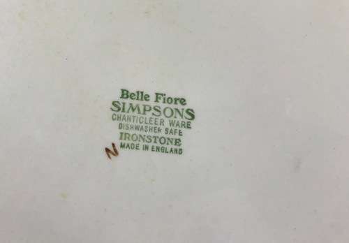 BELLE FIORE LARGE PLATTER SIMPSONS POTTERIES CHANTICLEER WARE COBRIDGE ENGLAND FLOWERS FLORAL COLOUR