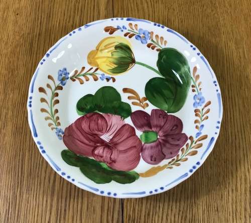 BELLE FIORE SOUP BOWL PORRIDGE SIMPSONS POTTERIES CHANTICLEER WARE COBRIDGE ENGLAND FLOWERS FLORAL