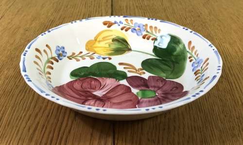 BELLE FIORE SOUP BOWL PORRIDGE SIMPSONS POTTERIES CHANTICLEER WARE COBRIDGE ENGLAND FLOWERS FLORAL
