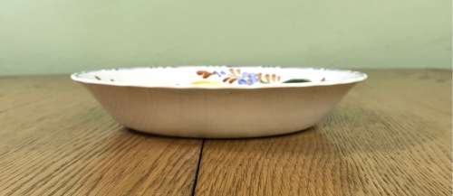 BELLE FIORE SOUP BOWL PORRIDGE SIMPSONS POTTERIES CHANTICLEER WARE COBRIDGE ENGLAND FLOWERS FLORAL
