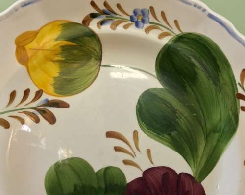 BELLE FIORE ENTREE FISH PLATE PORRIDGE SIMPSONS POTTERIES CHANTICLEER WARE COBRIDGE ENGLAND FLOWERS