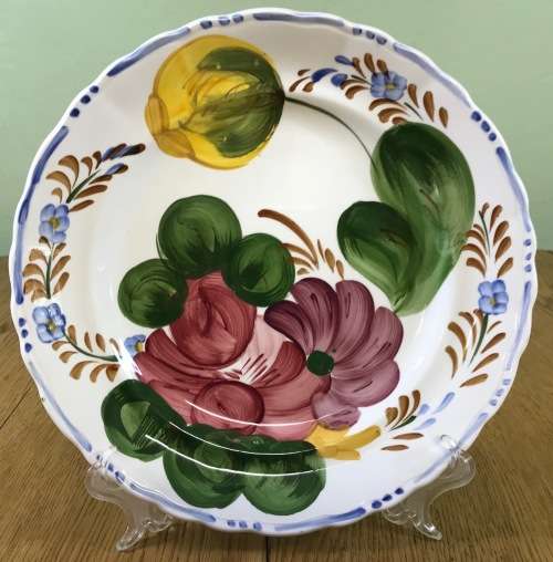 BELLE FIORE MAIN COURSE MEAT DINNER PLATE SIMPSONS POTTERY CHANTICLEER WARE COBRIDGE ENGLAND FLOWERS