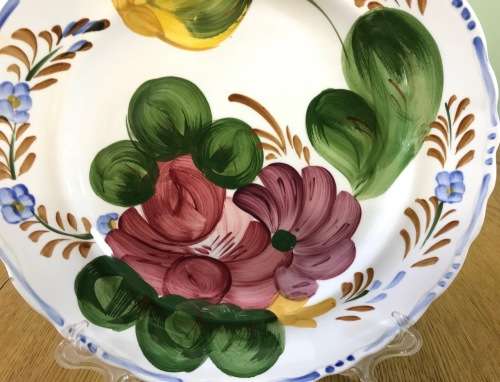 BELLE FIORE MAIN COURSE MEAT DINNER PLATE SIMPSONS POTTERY CHANTICLEER WARE COBRIDGE ENGLAND FLOWERS