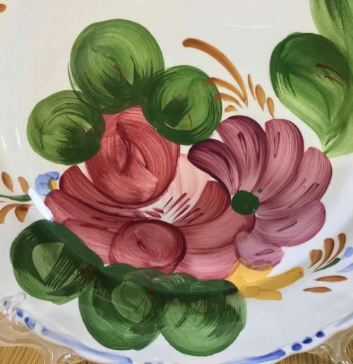 BELLE FIORE MAIN COURSE MEAT DINNER PLATE SIMPSONS POTTERY CHANTICLEER WARE COBRIDGE ENGLAND FLOWERS