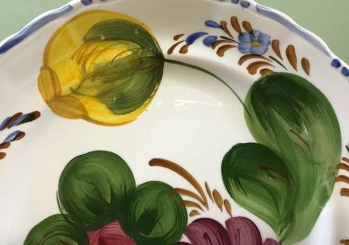 BELLE FIORE MAIN COURSE MEAT DINNER PLATE SIMPSONS POTTERY CHANTICLEER WARE COBRIDGE ENGLAND FLOWERS