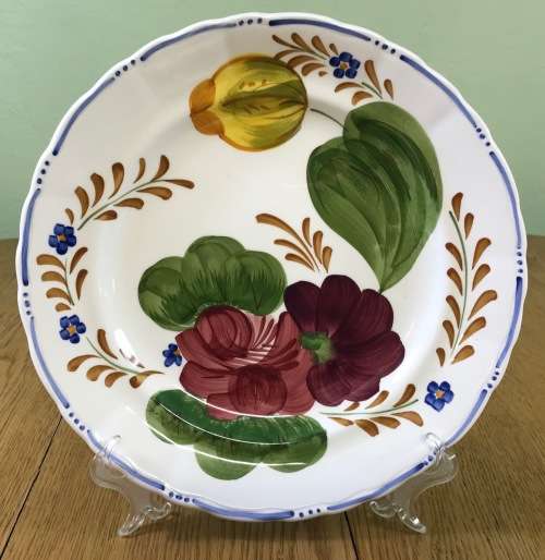 BELLE FIORE=MAIN COURSE=MEAT=DINNER PLATE=SIMPSONS POTTERY=CHANTICLEER WARE=COBRIDGE=ENGLAND=FLOWERS