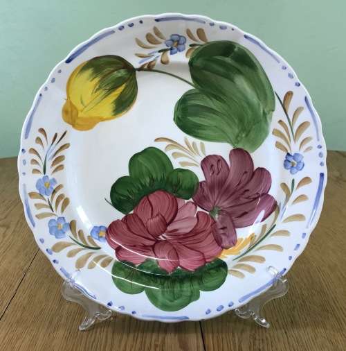 BELLE FIORE MAIN COURSE MEAT DINNER PLATE SIMPSONS POTTERY CHANTICLEER WARE COBRIDGE ENGLAND FLOWERS