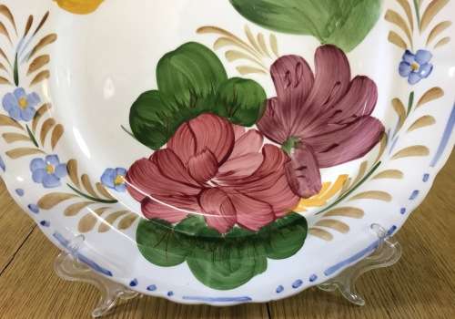 BELLE FIORE MAIN COURSE MEAT DINNER PLATE SIMPSONS POTTERY CHANTICLEER WARE COBRIDGE ENGLAND FLOWERS