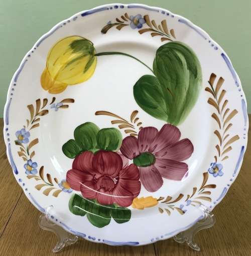 BELLE FIORE MAIN COURSE MEAT DINNER PLATE SIMPSONS POTTERY CHANTICLEER WARE COBRIDGE ENGLAND FLOWERS