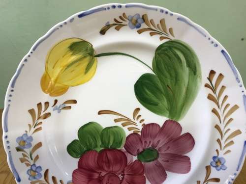 BELLE FIORE MAIN COURSE MEAT DINNER PLATE SIMPSONS POTTERY CHANTICLEER WARE COBRIDGE ENGLAND FLOWERS