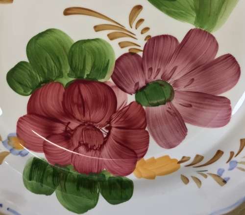 BELLE FIORE MAIN COURSE MEAT DINNER PLATE SIMPSONS POTTERY CHANTICLEER WARE COBRIDGE ENGLAND FLOWERS