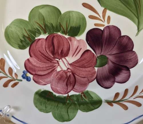 BELLE FIORI MAIN COURSE MEAT DINNER PLATE WOOD and SONS HAND PAINTED ENGLAND FLOWERS BELLE FIORE
