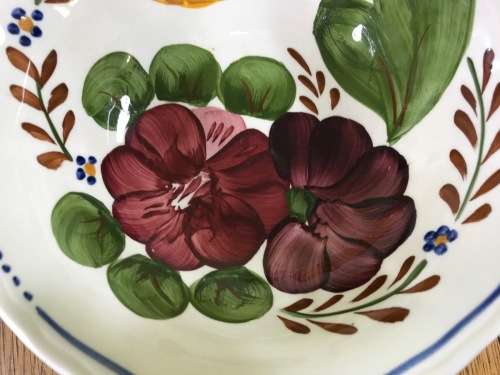BELLE FIORI CEREAL BOWL PORRIDGE WOOD and SONS HAND PAINTED ENGLAND FLOWERS BELLE FIORE FLOWERS.