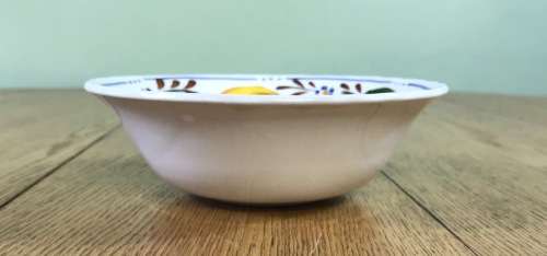BELLE FIORI CEREAL BOWL PORRIDGE WOOD and SONS HAND PAINTED ENGLAND FLOWERS BELLE FIORE FLOWERS.