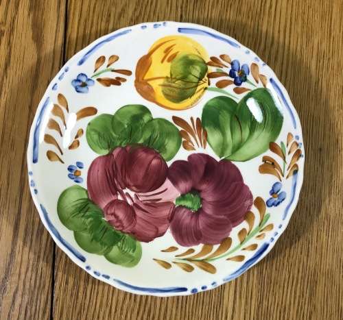BELLE FIORE TEA SAUCER x 1 SIMPSONS POTTERIES CHANTICLEER WARE COBRIDGE ENGLAND FLOWERS IRONSTONE.