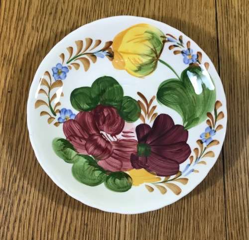 BELLE FIORE TEA SAUCER x 1 SIMPSONS POTTERIES SOLIAN WARE PATTERN 521 COBRIDGE ENGLAND FLOWER FLORAL