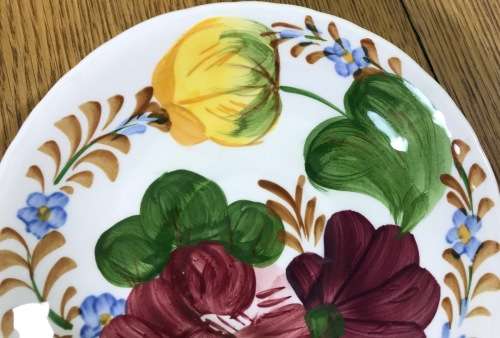 BELLE FIORE TEA SAUCER x 1 SIMPSONS POTTERIES SOLIAN WARE PATTERN 521 COBRIDGE ENGLAND FLOWER FLORAL