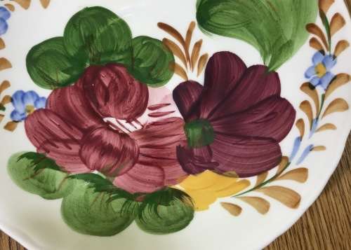 BELLE FIORE TEA SAUCER x 1 SIMPSONS POTTERIES SOLIAN WARE PATTERN 521 COBRIDGE ENGLAND FLOWER FLORAL