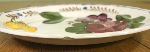 BELLE FIORI FISH ENTREE PLATE WOOD and SONS HAND PAINTED ENGLAND FLOWERS BELLE FIORE FLOWERS FLORAL.