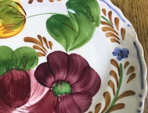 BELLE FIORE=SIDE PLATE=SIMPSONS POTTERIES=CHANTICLEER WARE=IRONSTONE=COBRIDGE=ENGLAND=FLOWERS=FLORAL
