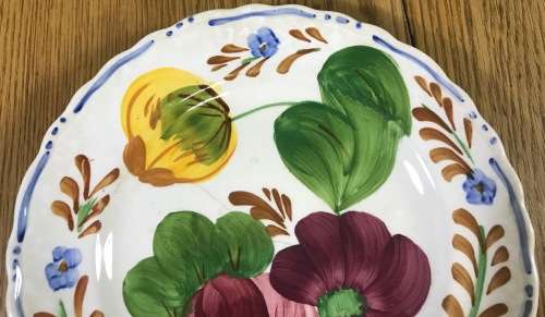 BELLE FIORE=SIDE PLATE=SIMPSONS POTTERIES=CHANTICLEER WARE=IRONSTONE=COBRIDGE=ENGLAND=FLOWERS=FLORAL