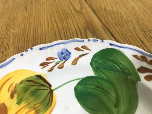 BELLE FIORE=SIDE PLATE=SIMPSONS POTTERIES=CHANTICLEER WARE=IRONSTONE=COBRIDGE=ENGLAND=FLOWERS=FLORAL
