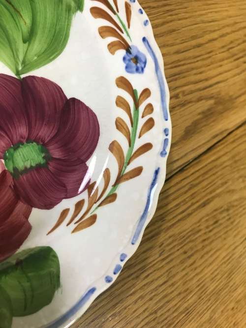 BELLE FIORE=SIDE PLATE=SIMPSONS POTTERIES=CHANTICLEER WARE=IRONSTONE=COBRIDGE=ENGLAND=FLOWERS=FLORAL