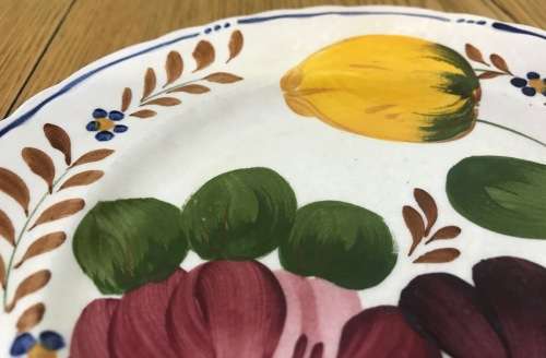 BELLE FIORI=SIDE PLATE=WOOD and SONS=HAND PAINTED=ENGLAND=FLOWERS=BELLE FIORE=FLOWERS=FLORAL.