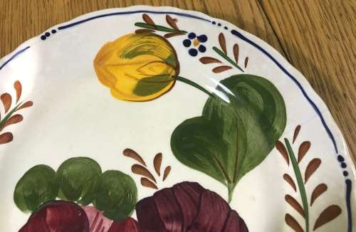 BELLE FIORI=SIDE PLATE=WOOD and SONS=HAND PAINTED=ENGLAND=FLOWERS=BELLE FIORE=FLOWERS=FLORAL.
