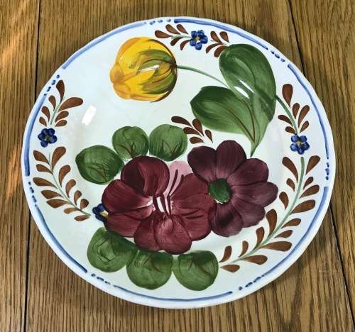 BELLE FIORI=SIDE PLATE=WOOD and SONS=HAND PAINTED=ENGLAND=FLOWERS=BELLE FIORE=FLOWERS=FLORAL.