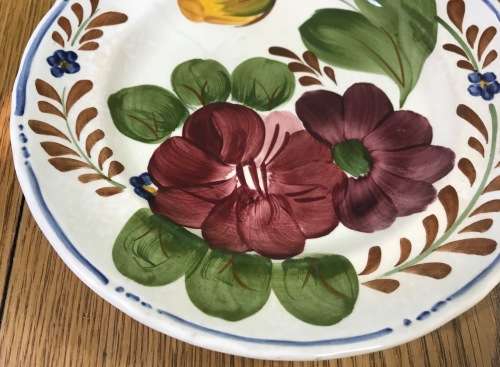 BELLE FIORI=SIDE PLATE=WOOD and SONS=HAND PAINTED=ENGLAND=FLOWERS=BELLE FIORE=FLOWERS=FLORAL.