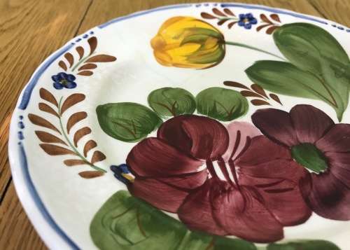 BELLE FIORI=SIDE PLATE=WOOD and SONS=HAND PAINTED=ENGLAND=FLOWERS=BELLE FIORE=FLOWERS=FLORAL.