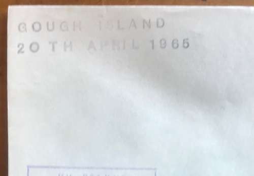 CAPE TOWN PAQUEBOT 20.5.65 MV R.S.A. SHIP GOUGH ISLAND 20TH APRIL 1965 ALOES PLANTS b.