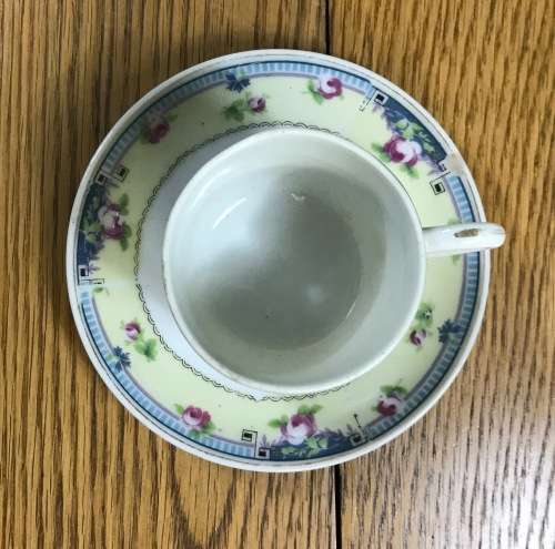 Coffee Duo Demitasse Roses Saucer Cup Expresso