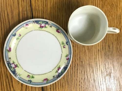 Coffee Duo Demitasse Roses Saucer Cup Expresso
