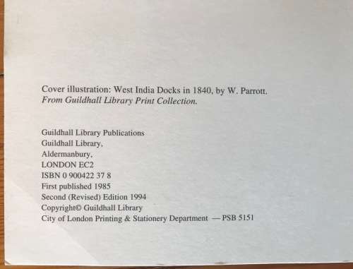 A GUIDE TO THE LLOYD`S MARINE COLLECTION and RELATED MARINE SOURCES AT GUILDHALL LIBRARYBARRISKILL.