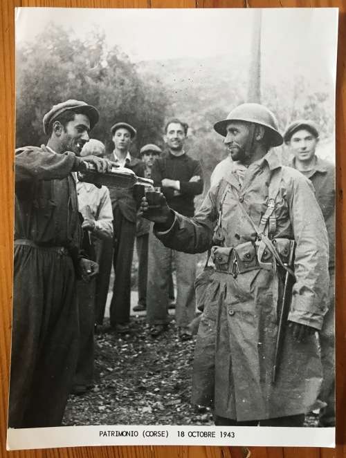 ITALY WORLD WAR TWO BLACK AND WHITE PHOTOGRAPH 18 OCTOBER 1943 `PATRIMONIO (CORSE)` HERITAGE (RACES)