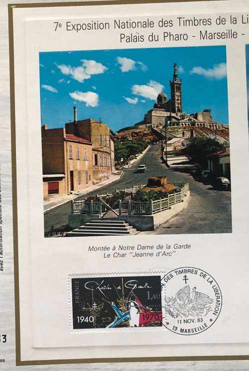 FRANCE Philatelic Souvenir 7th National Exhibition Stamps of the Liberation and 2nd world war 1983